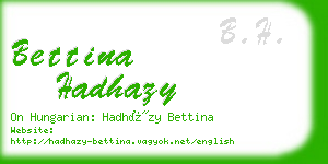 bettina hadhazy business card